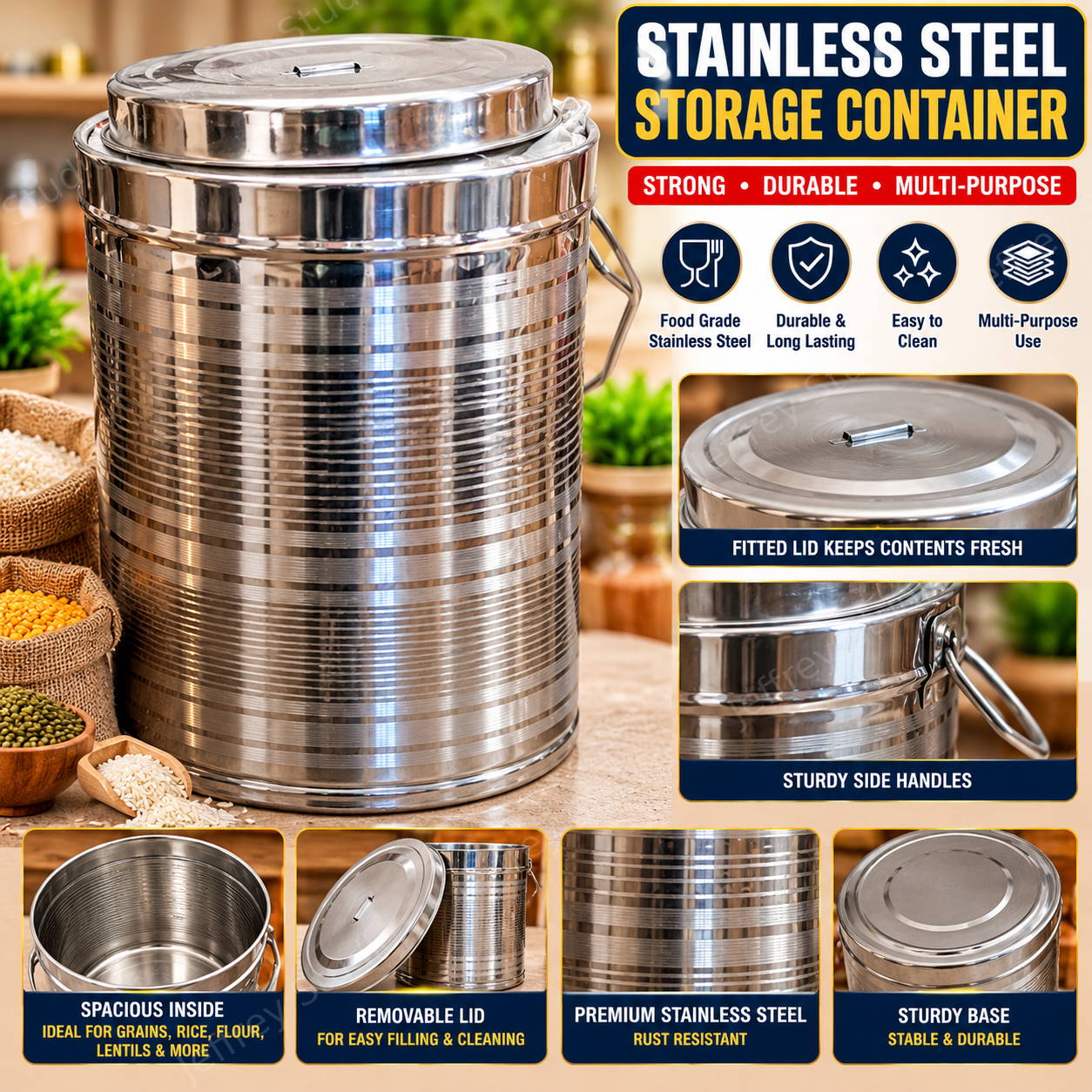 Stainless Steel Storage Container